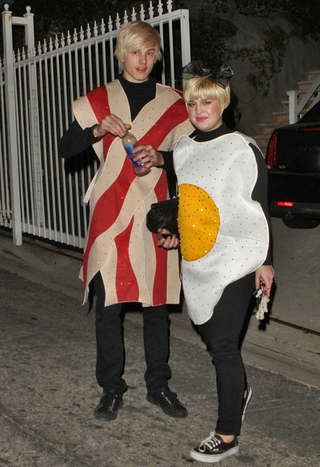 Illustration for article titled Crows And Bacon And DJ Lance Rock, Oh My! A Roundup Of Celebrity Halloween Costumes